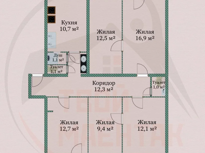 Apartamento 5 habitaciones 94 m² Minsk, Bielorrusia