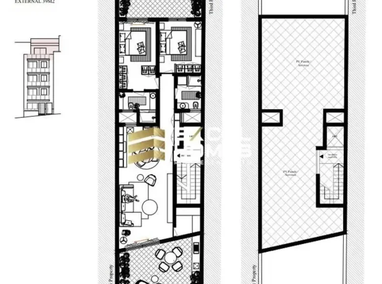 Ático 2 habitaciones  Mgarr, Malta