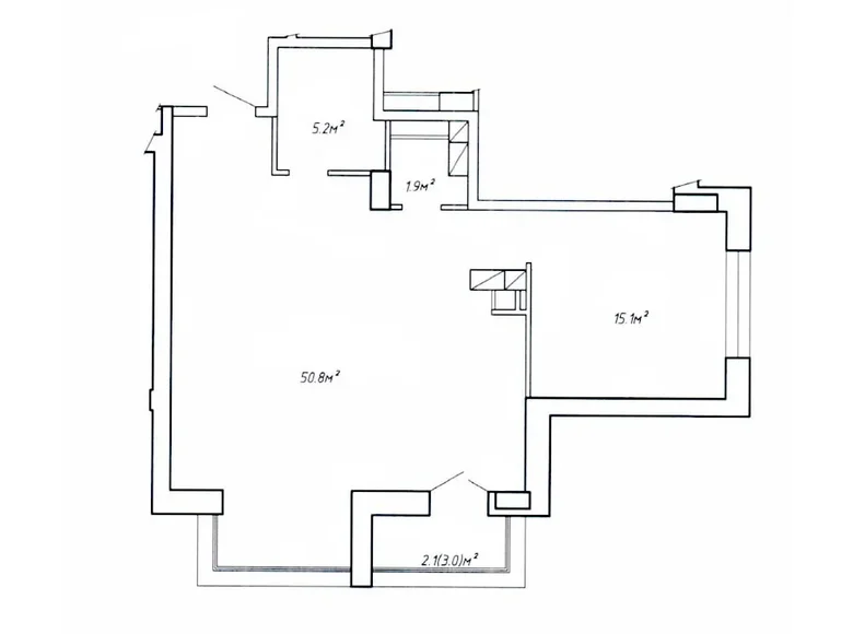 Квартира 2 комнаты 75 м² Минск, Беларусь