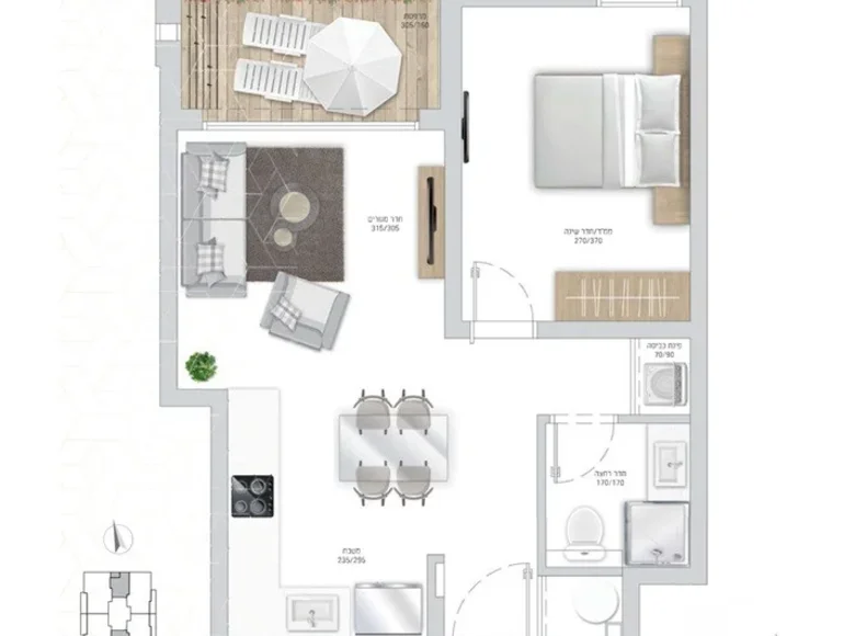 2 room apartment 44 m² Tel-Aviv, Israel