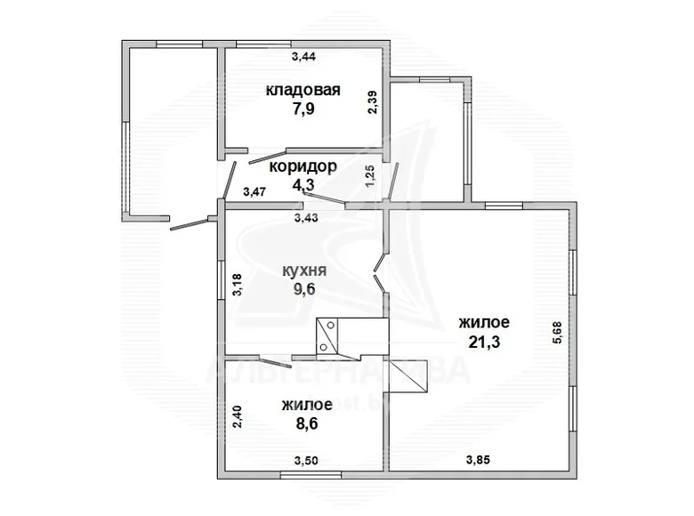 Haus 52 m² Vielikarycki siel ski Saviet, Weißrussland