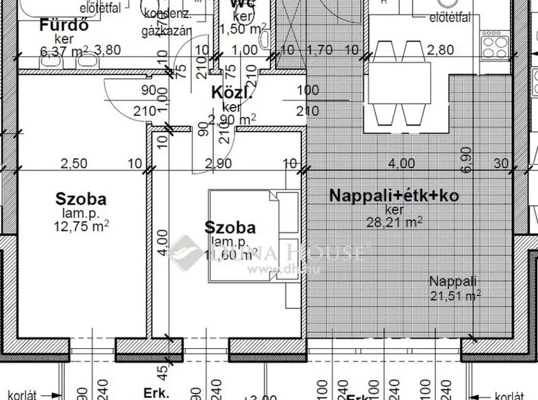 Wohnung 68 m² Gyori jaras, Ungarn
