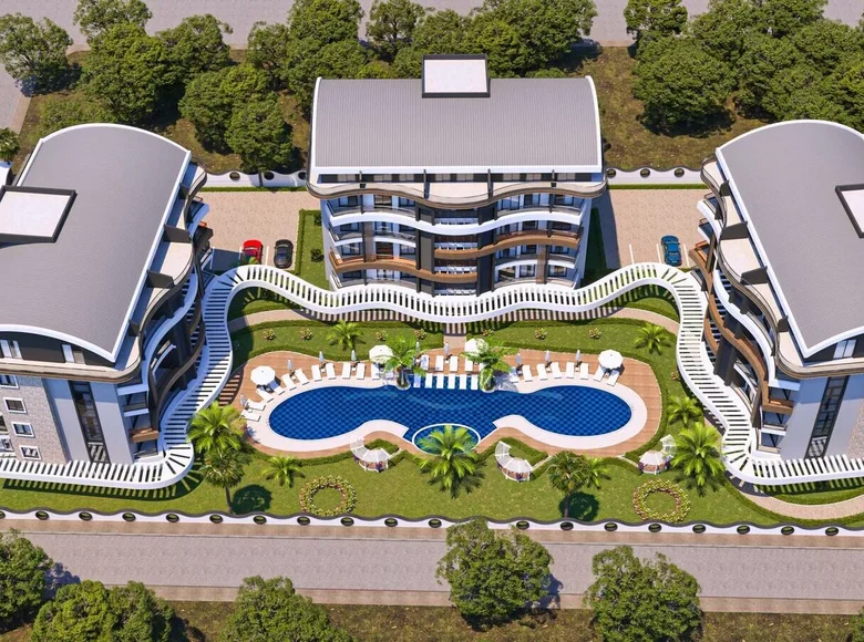 Mieszkanie 2 pokoi 52 m² Oba, Turcja