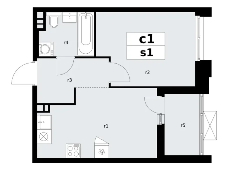 Wohnung 1 zimmer 36 m² poselenie Sosenskoe, Russland