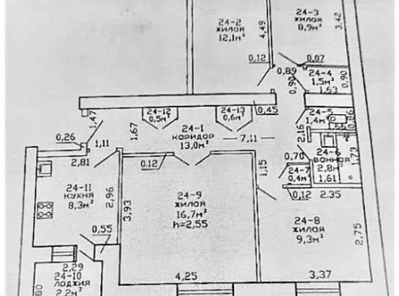 Квартира 4 комнаты 76 м² Мичуринская, Беларусь