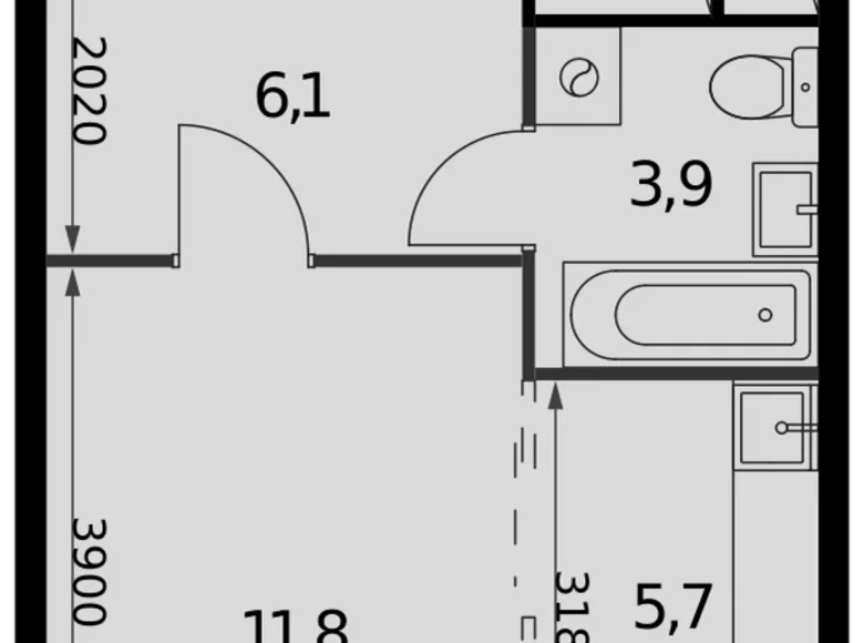 Kawalerka 1 pokój 28 m² Razvilka, Rosja