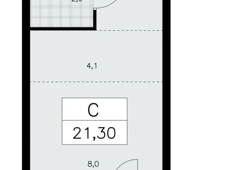 Mieszkanie 1 pokój 21 m² Krasnoye Selo, Rosja