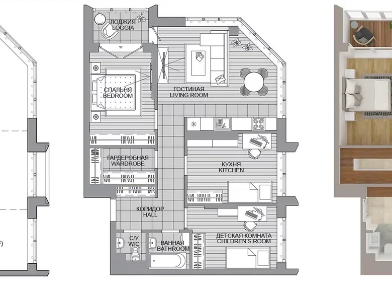 Квартира 1 комната 85 м² Минск, Беларусь