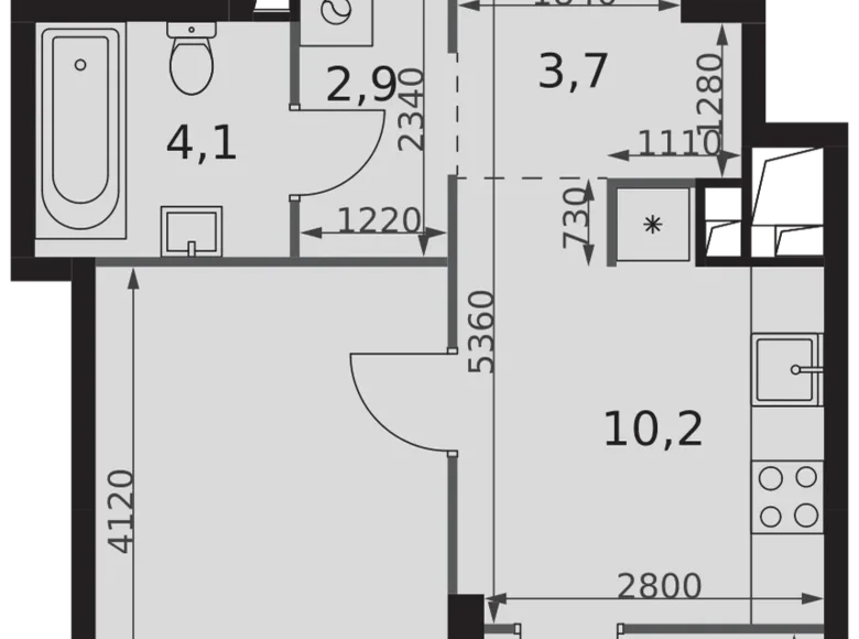 Wohnung 1 zimmer 36 m² Moskau, Russland