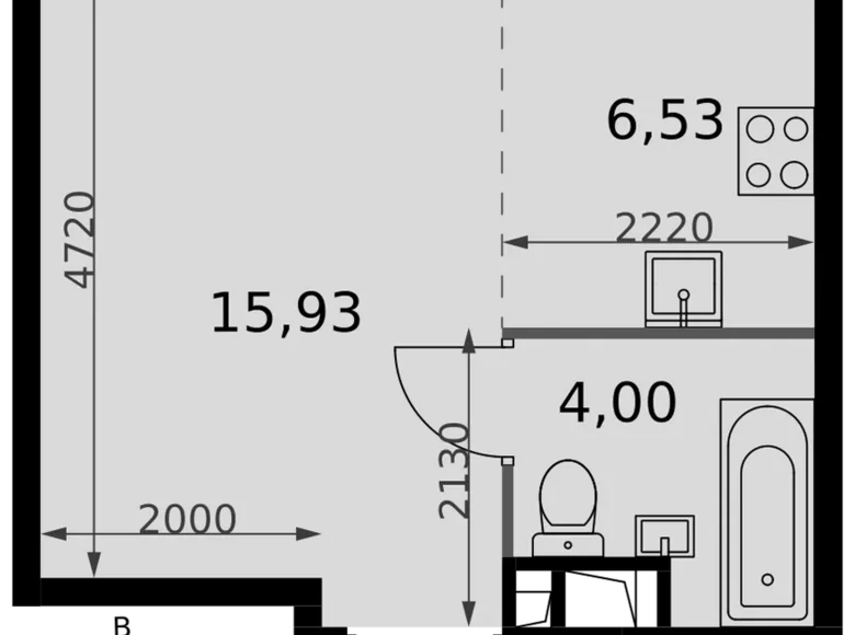 Studio 1 chambre 26 m² Moscou, Fédération de Russie