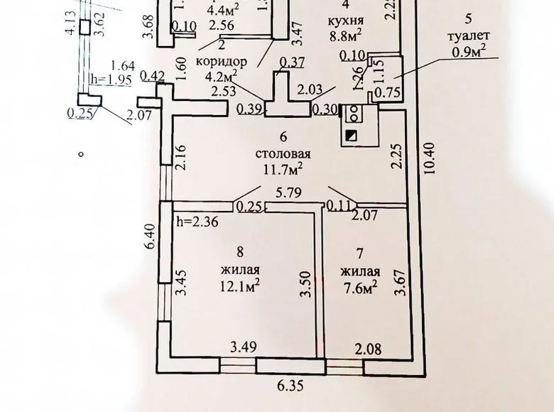 Maison 56 m² Piatryskauski siel ski Saviet, Biélorussie