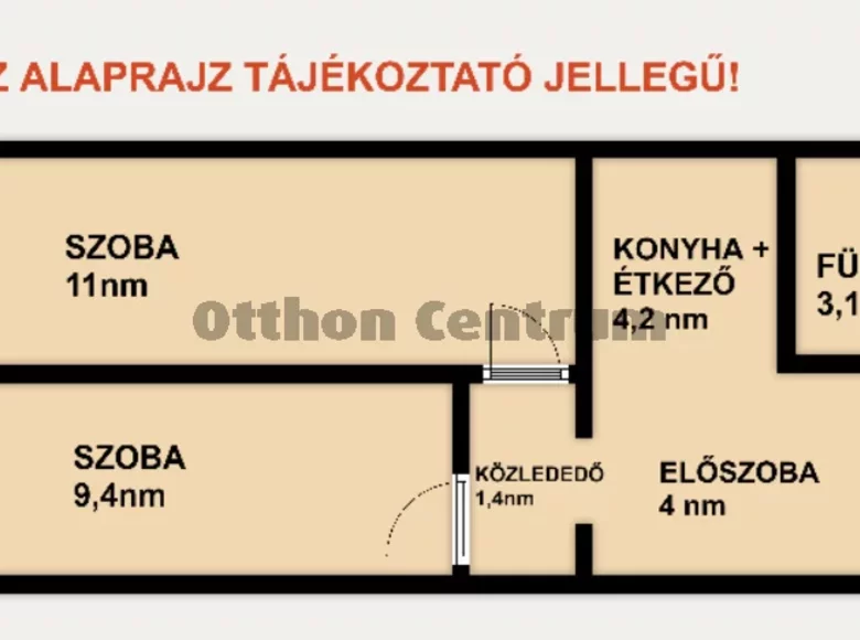 Mieszkanie 2 pokoi 33 m² Budapeszt, Węgry