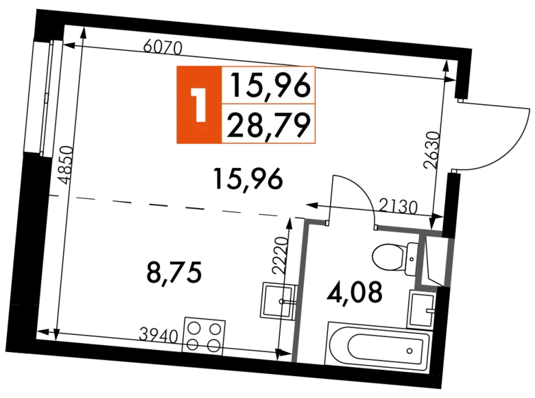 Kawalerka 1 pokój 29 m² Moskwa, Rosja