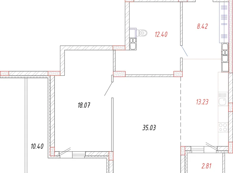 Wohnung 2 zimmer 84 m² Minsk, Belarus