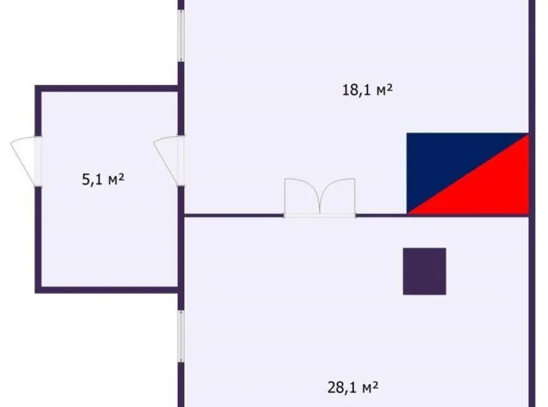 Maison 51 m² Hajnienski siel ski Saviet, Biélorussie