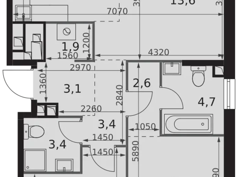Wohnung 3 zimmer 68 m² Moskau, Russland
