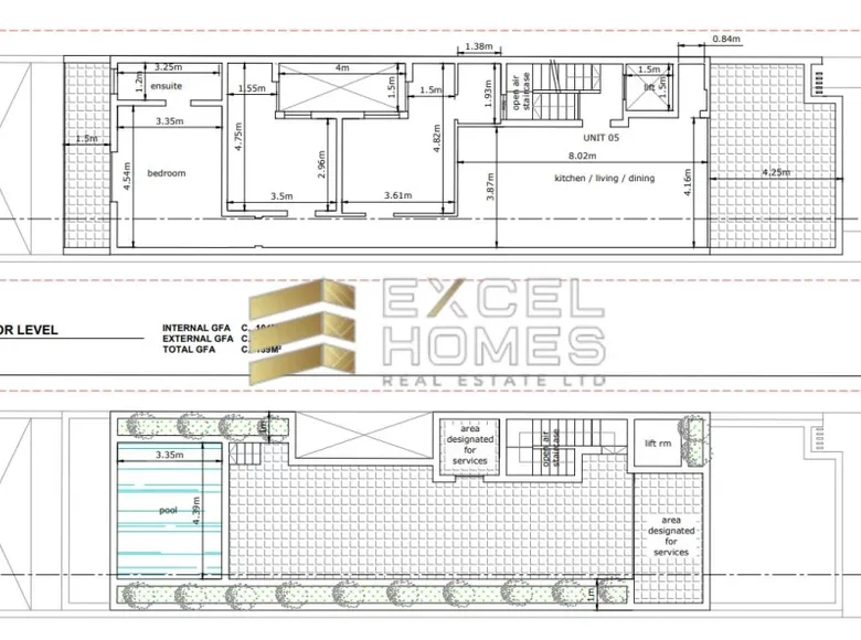 Attique 2 chambres  Attard, Malte