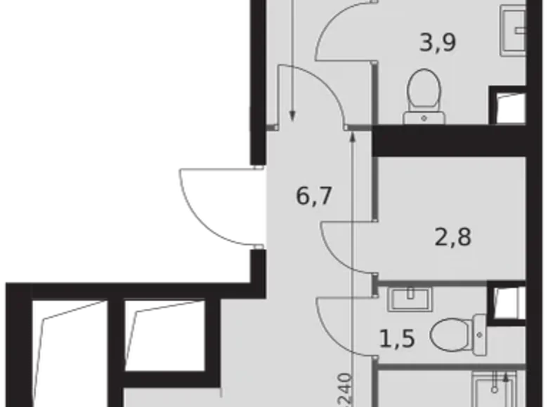 Apartamento 2 habitaciones 61 m² Konkovo District, Rusia