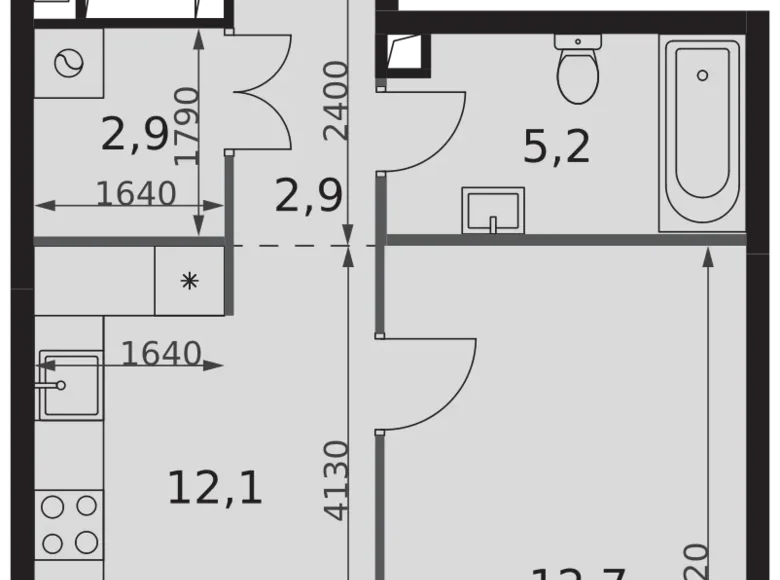 Mieszkanie 1 pokój 36 m² Moskwa, Rosja