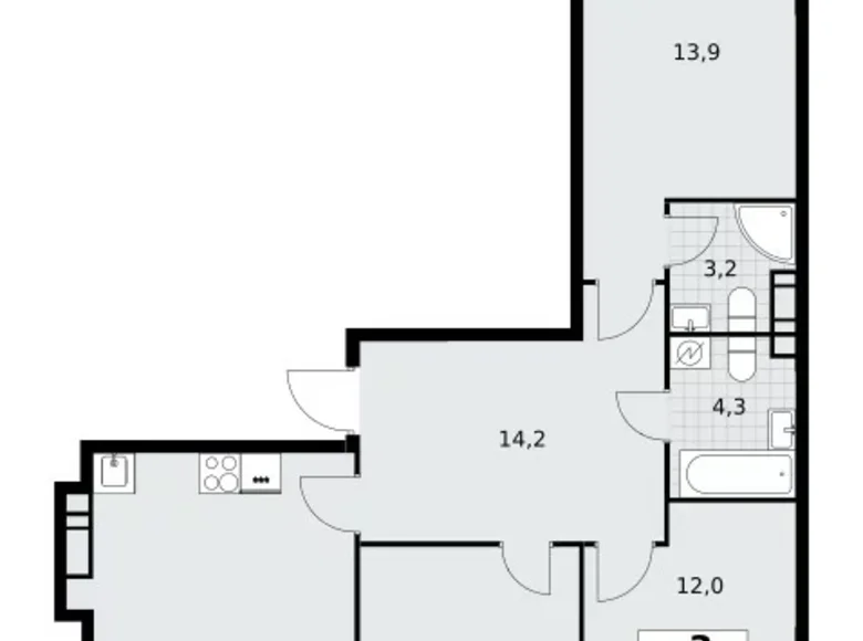 Wohnung 3 zimmer 79 m² Postnikovo, Russland