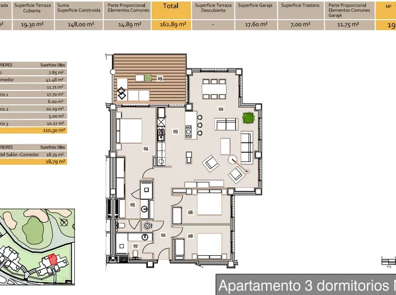Квартира 3 спальни 199 м² Oliva, Испания