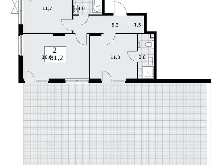 Appartement 2 chambres 81 m² poselenie Desenovskoe, Fédération de Russie