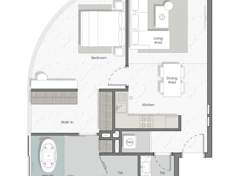 Mieszkanie 1 pokój 161 m² Dubaj, Emiraty Arabskie