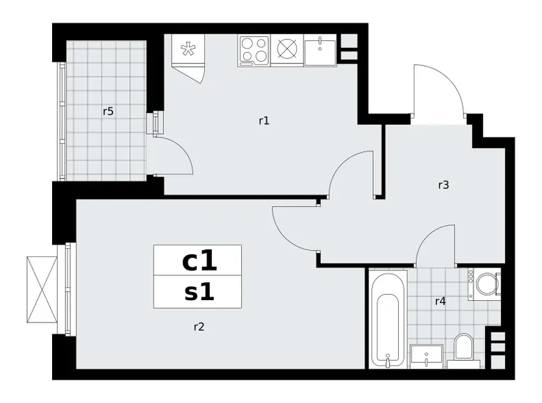 Wohnung 1 zimmer 39 m² poselenie Sosenskoe, Russland