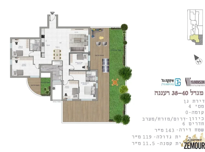 Wohnung 3 m² Ra’anana, Israel