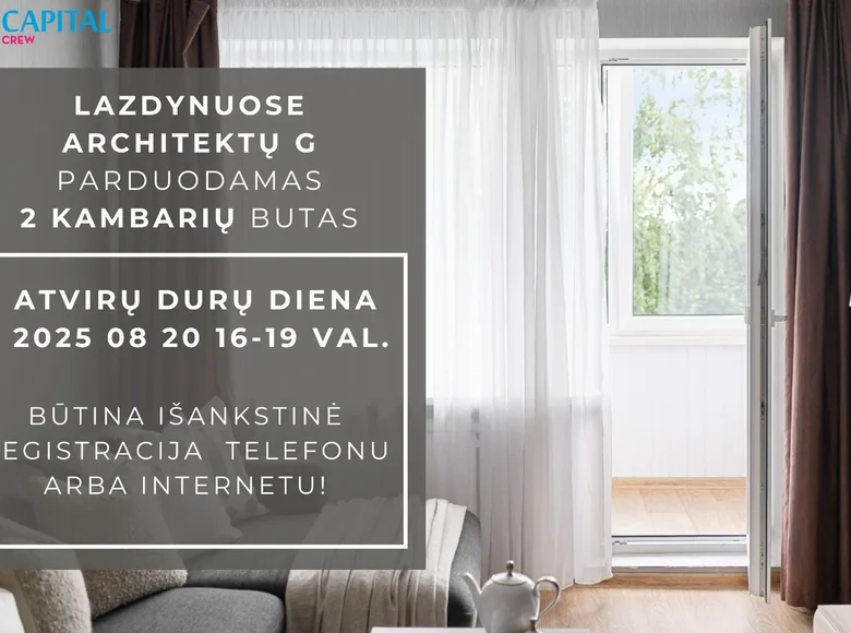 Mieszkanie 2 pokoi 47 m² Wilno, Litwa