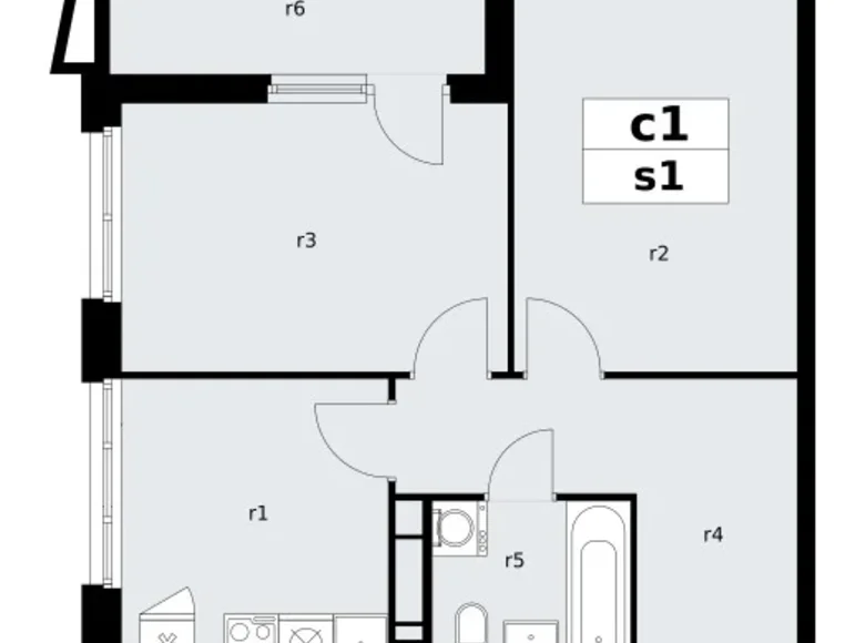 Квартира 2 комнаты 52 м² поселение Сосенское, Россия