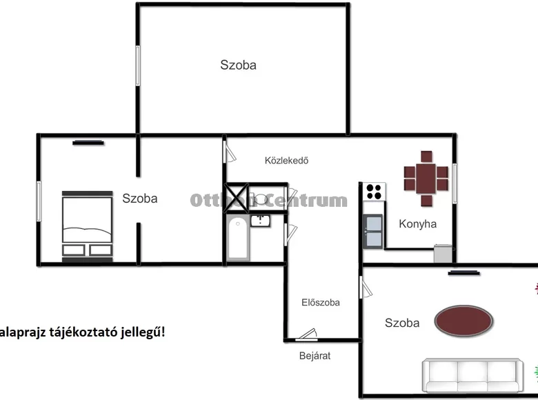 Mieszkanie 3 pokoi 74 m² Szolnoki jaras, Węgry