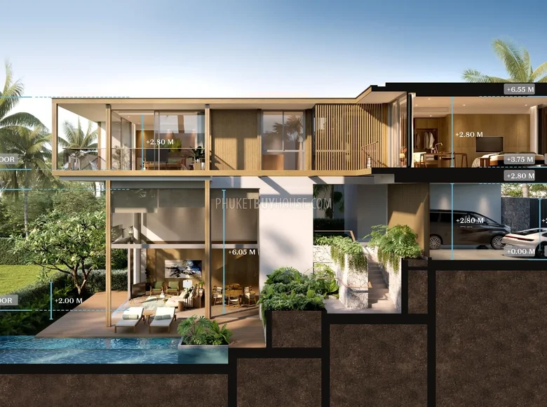 Villa de tres dormitorios 501 m² Choeng Thale, Tailandia