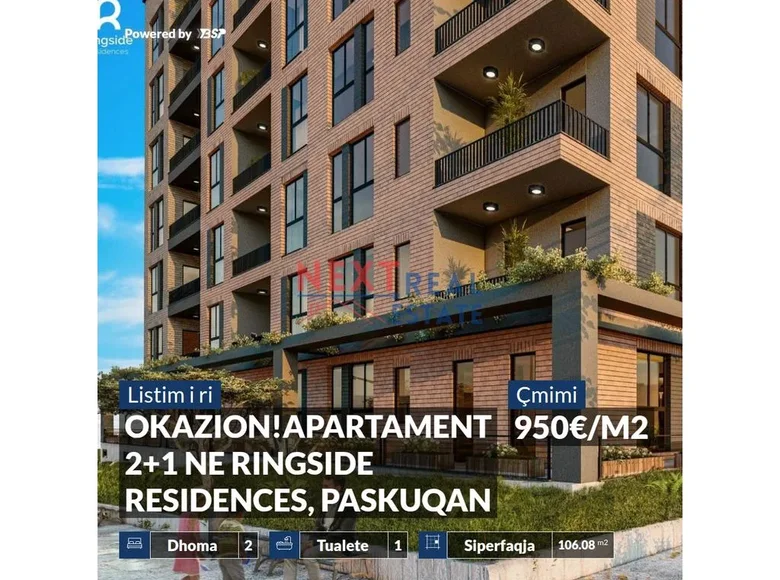 Apartamento 3 habitaciones 92 m² Paskuqan, Albania