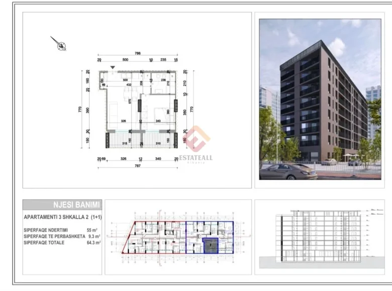 Apartamento 64 m² Vlora, Albania