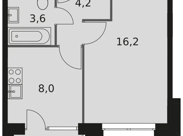 Mieszkanie 1 pokój 34 m² Moskwa, Rosja