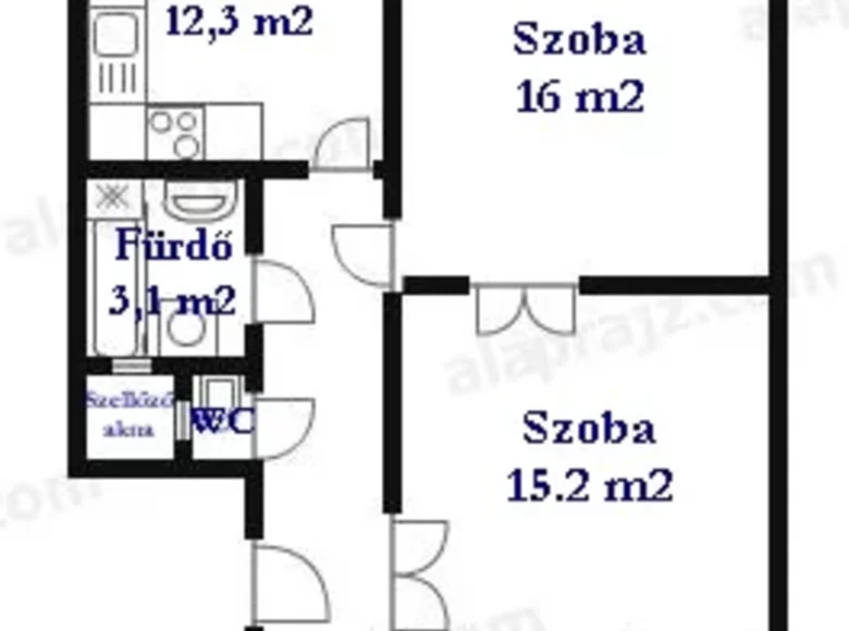 Квартира 4 комнаты 84 м² Pecsi jaras, Венгрия