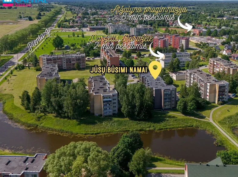 Apartamento 2 habitaciones 56 m² Siupariai, Lituania