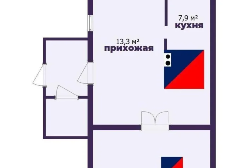 Casa 39 m² Miotcanski siel ski Saviet, Bielorrusia