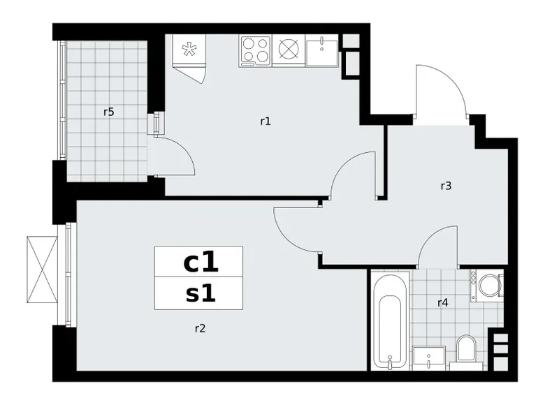 Apartamento 1 habitación 39 m² poselenie Sosenskoe, Rusia