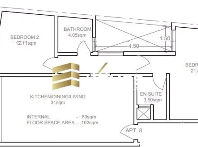 2 bedroom apartment  Qawra, Malta