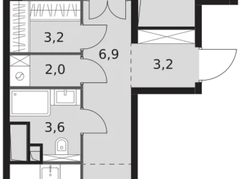 Appartement 3 chambres 81 m² North-Western Administrative Okrug, Fédération de Russie