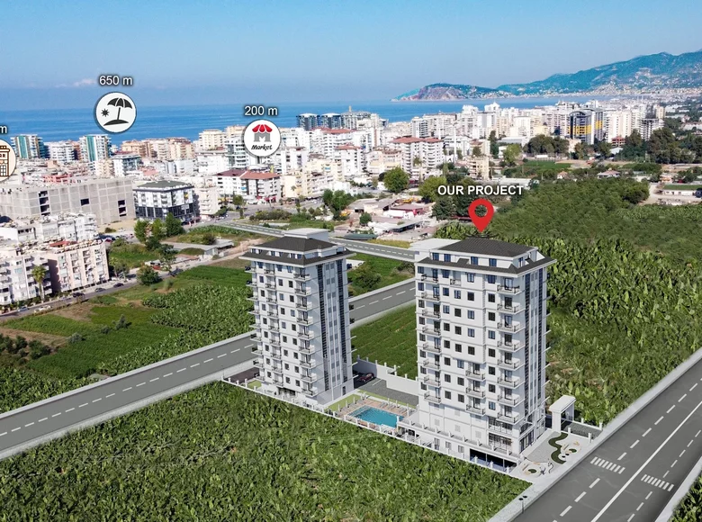 Apartamento 2 habitaciones 52 m² Yaylali, Turquía