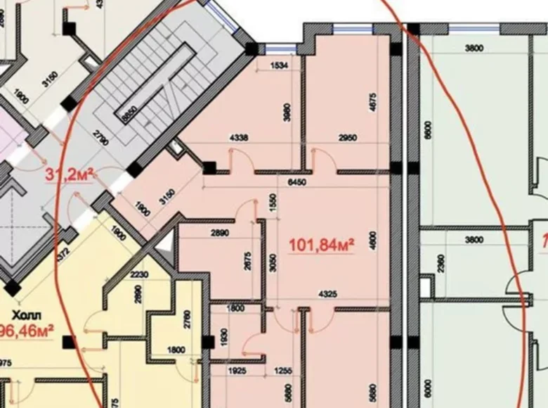 Квартира 4 комнаты 102 м² Ташкент, Узбекистан