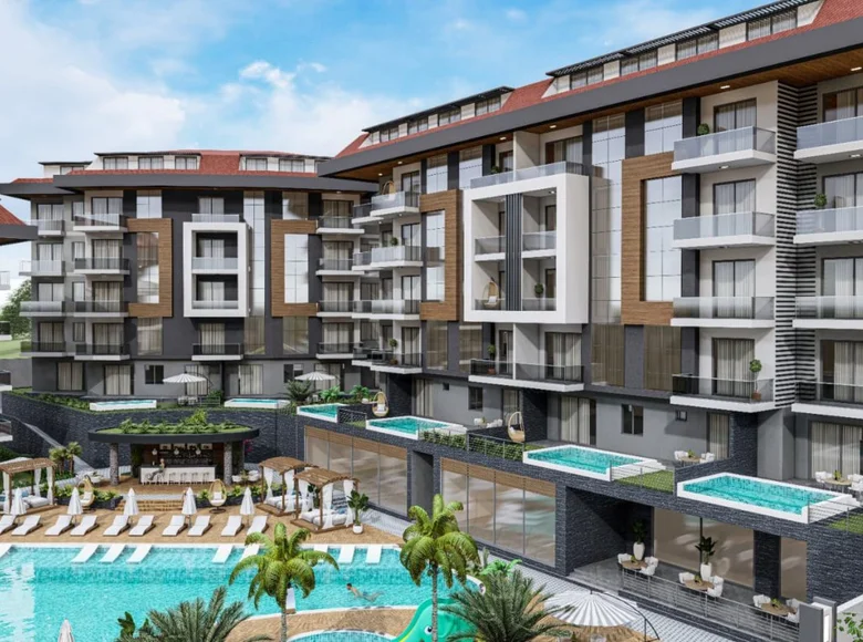 Mieszkanie 2 pokoi 63 m² Alanya, Turcja