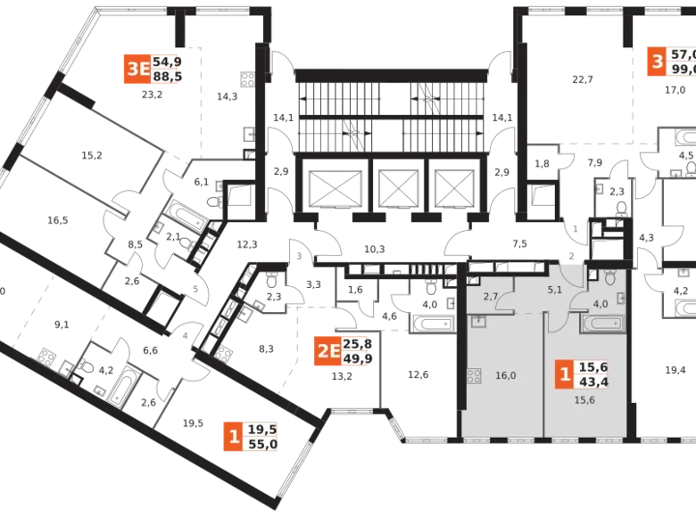 Квартира 2 комнаты 43 м² район Коньково, Россия