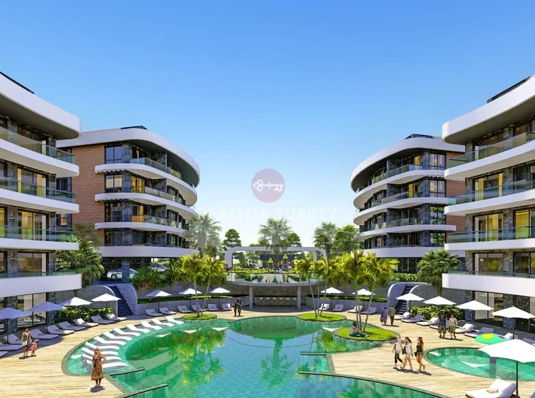 1 bedroom apartment 58 m² Alanya, Turkey