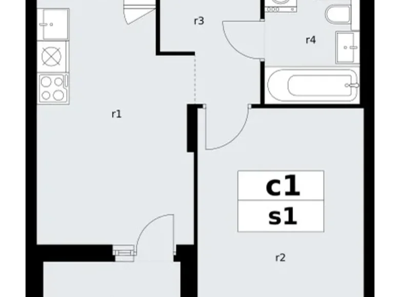 Mieszkanie 1 pokój 36 m² poselenie Sosenskoe, Rosja