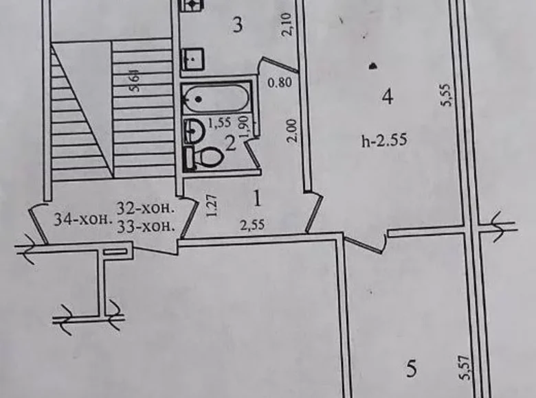 Квартира 2 комнаты 53 м² Чирчик, Узбекистан