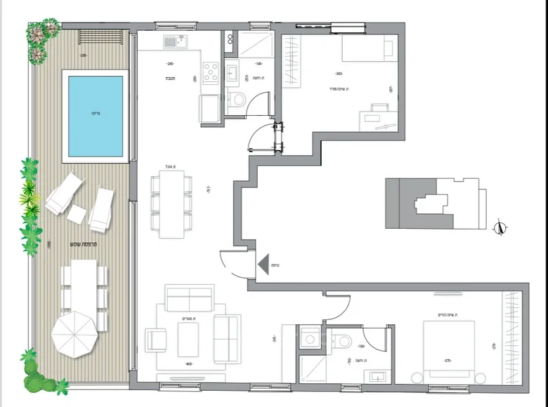 Пентхаус 3 комнаты 116 м² Тель-Авив, Израиль